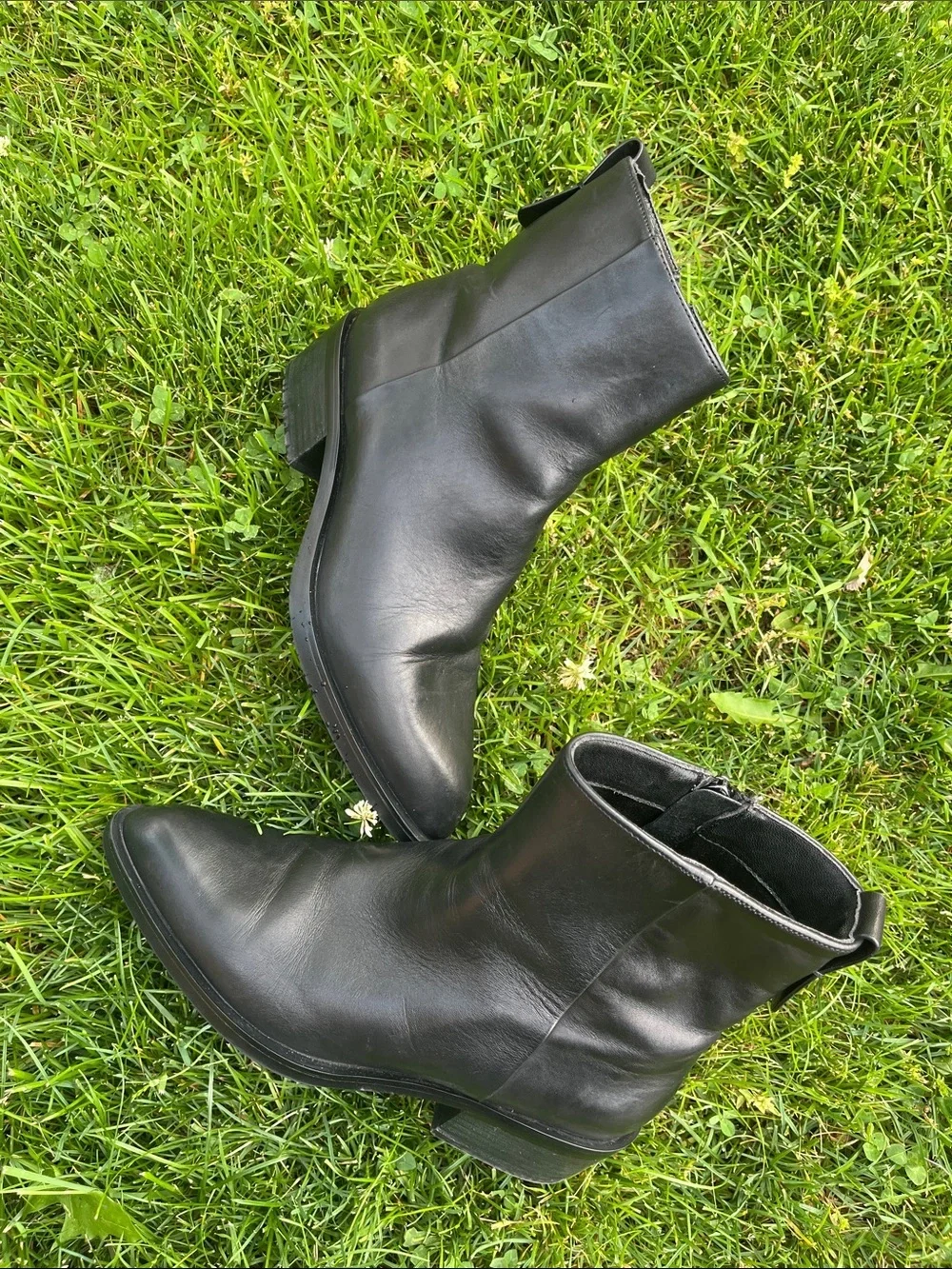 Gino Rosi 37 Black Leather Ankle Boots - Women's Classic Chelsea Style